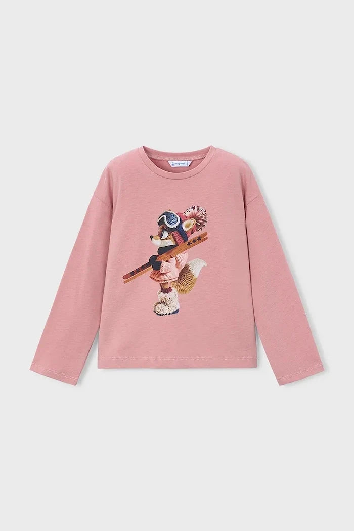 Mayoral children's cotton long-sleeve blouse