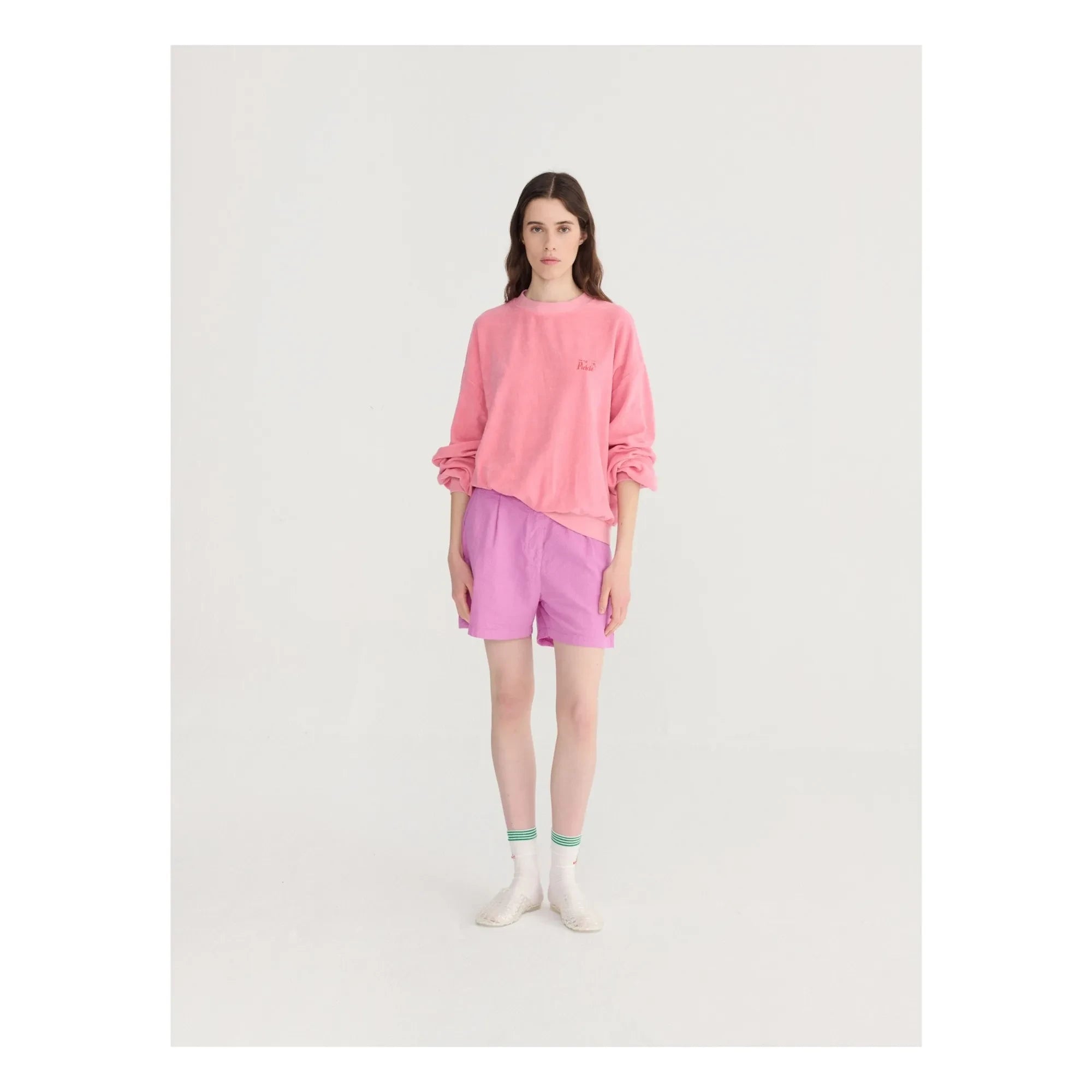 Bobo Choses - Purple Cotton Seersucker Puffed Shorts