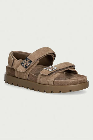 Tory Burch kadın süet Mellow Sport Sandal sandalet