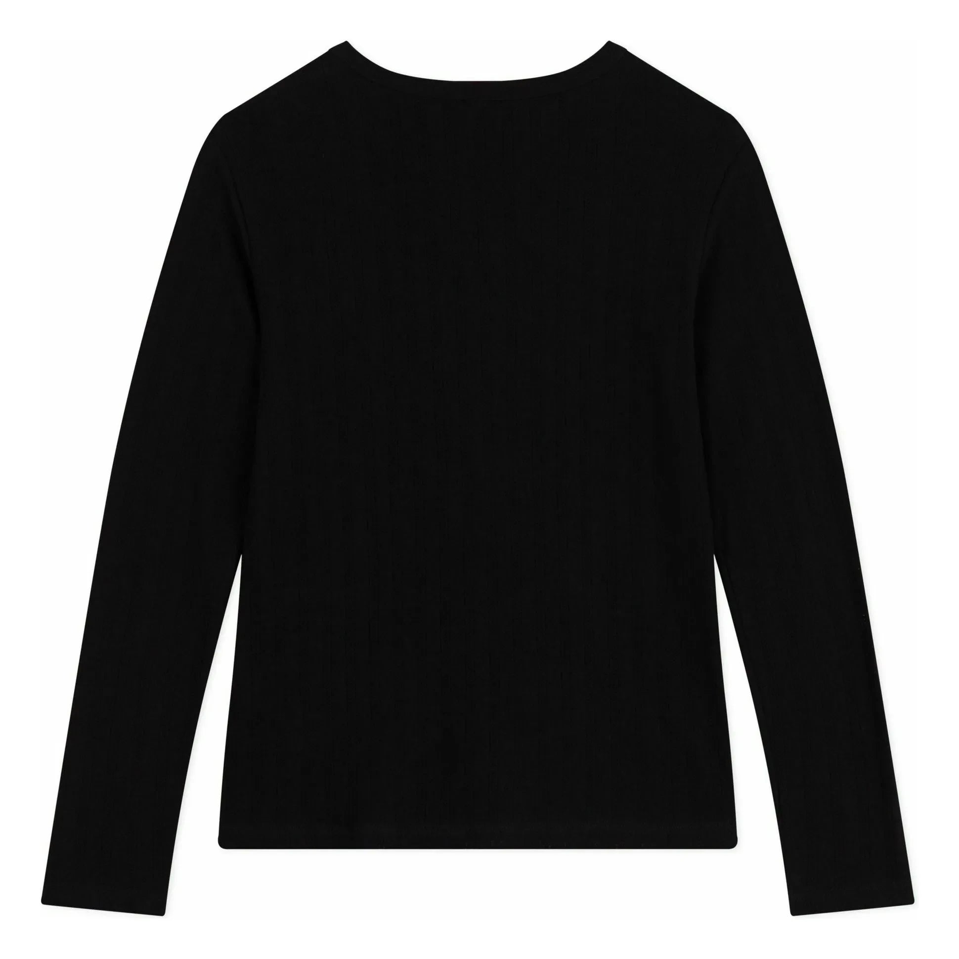 Petit Bateau - Pointelle Organic Cotton T-Shirt | Black