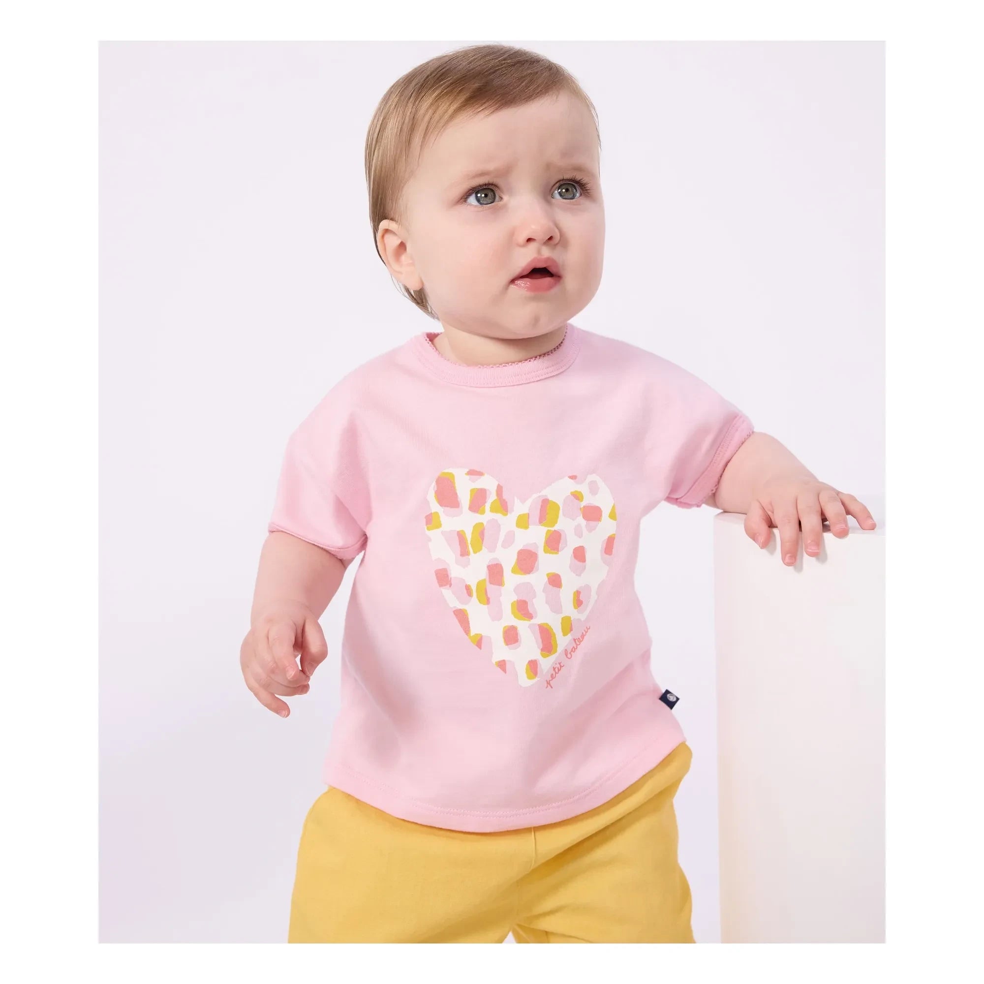 Petit Bateau - Organic Cotton Baby Heart T-Shirt | Pink