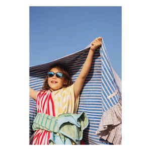 Jera Mini - Striped Ruffled Beach Towel | Light Pink