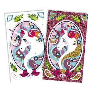 Janod - Unicorn Glitter Drawing Set - Janod x Hachette
