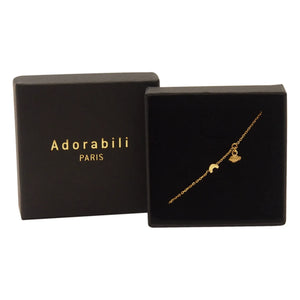 Adorabili - Rainbow Cloud Charm Double Bracelet | Gold