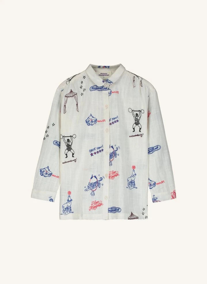 Maison Mangostan - Circus organic cotton shirt | Burgundy