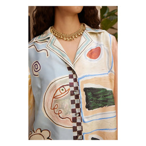 Alémais - Michelle Silk Shirt | Light Blue
