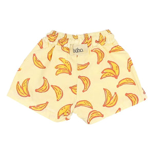 Búho - Organic Cotton Banana Pattern Swimsuit Shorts | Yellow