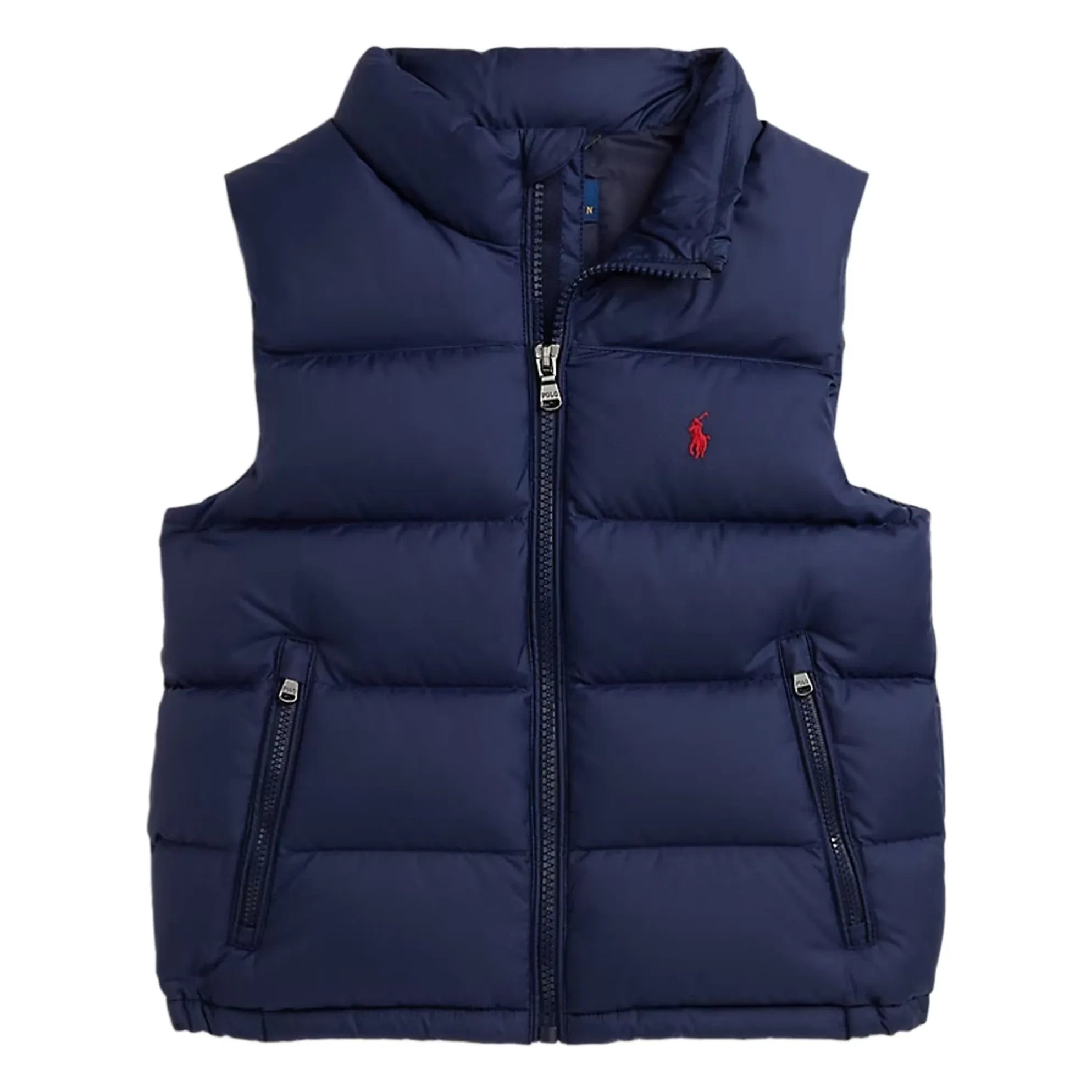 Ralph Lauren - Logo Sleeveless Puffer Vest Made from Recycled Fibers | Navy Blue