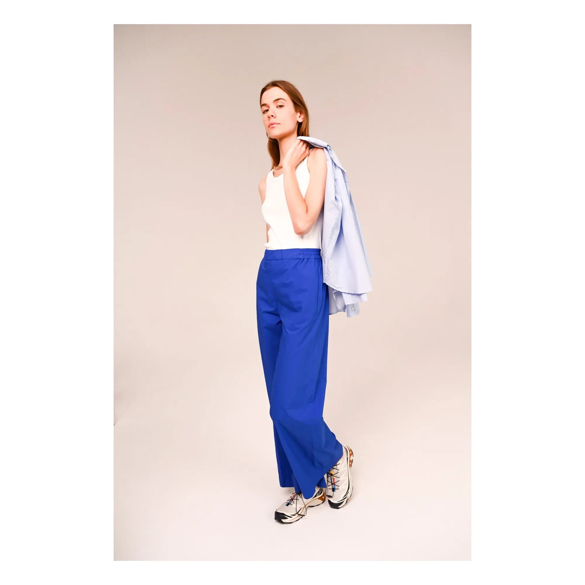 Sacrécoeur - Lola Magna Poplin Pants | Blue