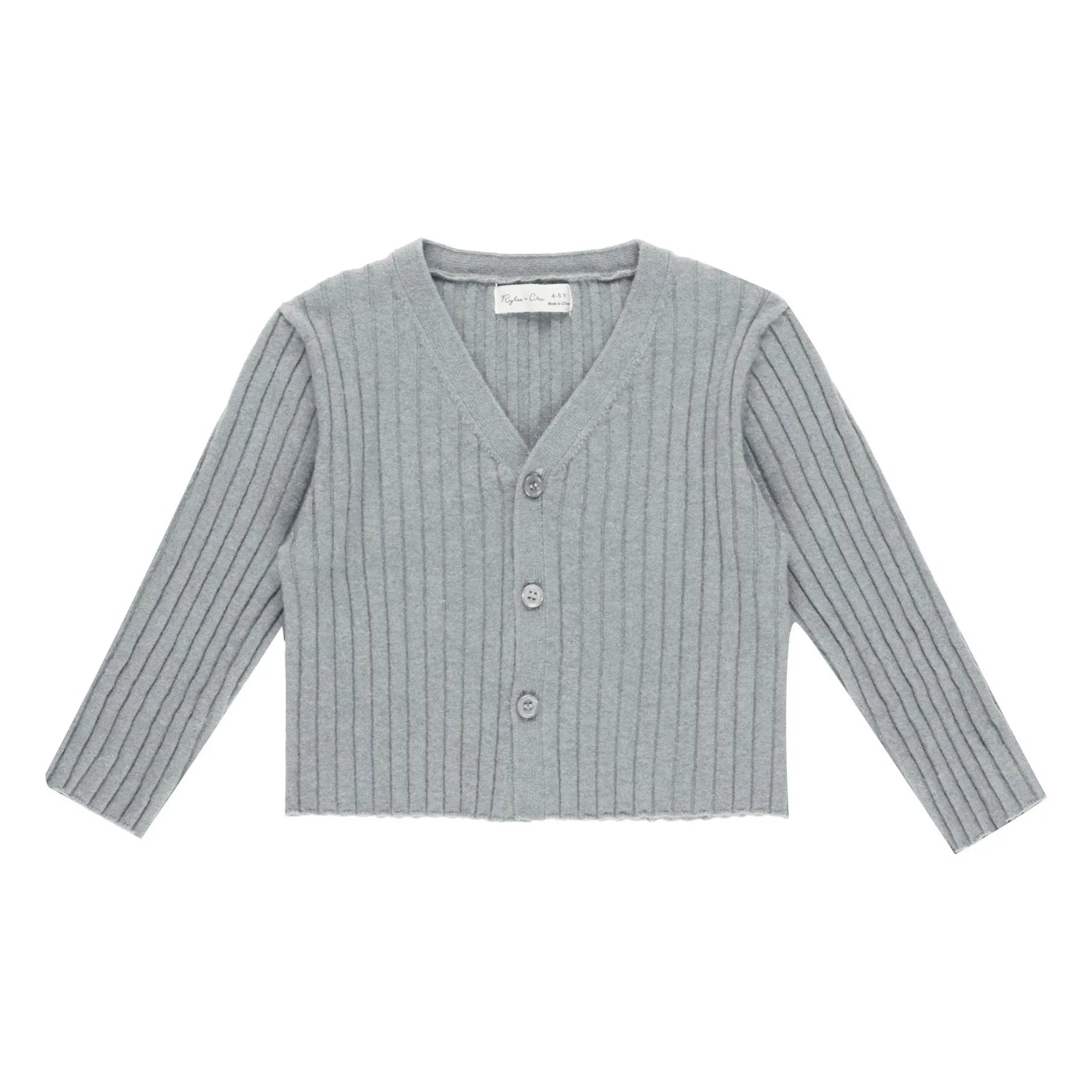 Rylee + Cru - Mini Ribbed File Tank Top | Gray Blue