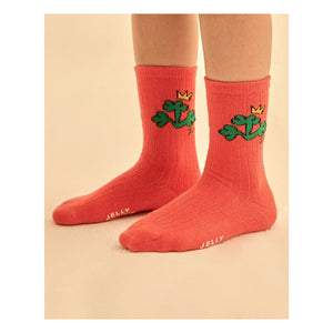 Jelly Mallow - Set of 2 Pairs of Broccoli Socks | Red