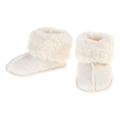Alwero - Sheep Fur Baby Booties | Cream