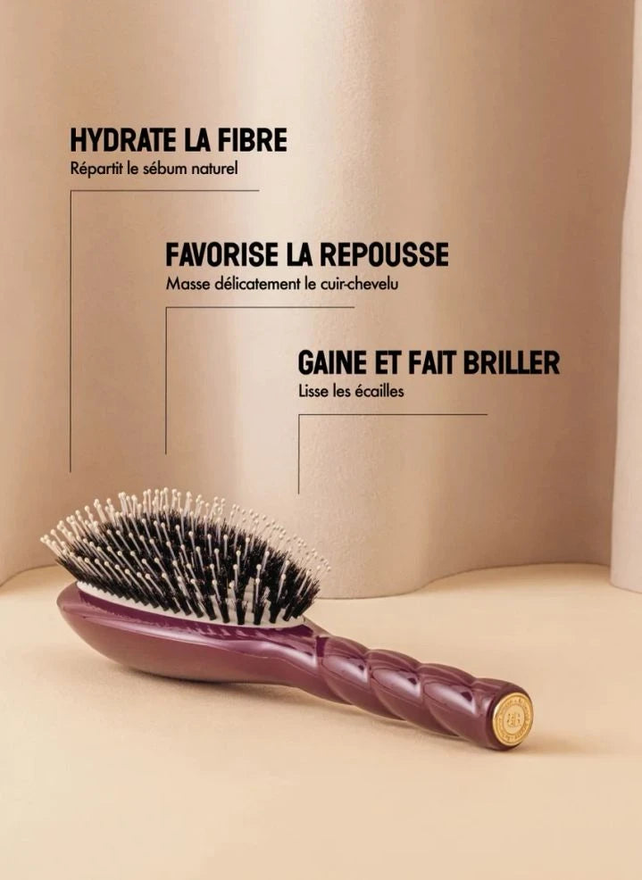 La Bonne Brosse - "The Essential Softness" Hair Brush No. 03 - Sensitive Scalp | Eggplant