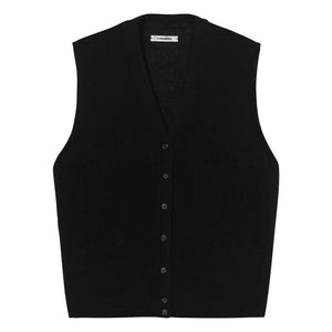 Cordera - Sleeveless Cardigan | Black