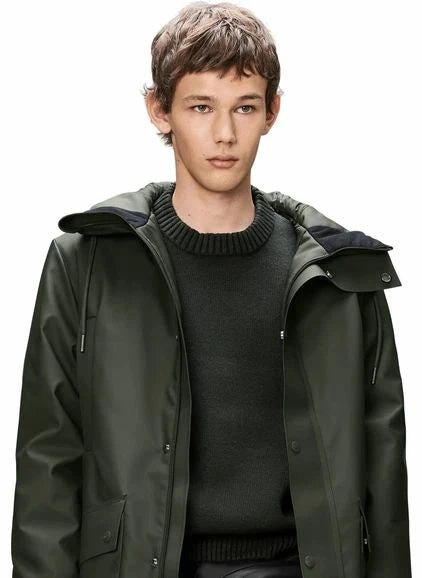 Rains - Long Parka Coat Nome W3T3 | Dark Green
