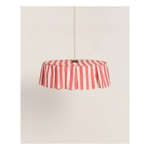 Nobodinoz - Organic Cotton Voile Striped Lampshade | Red