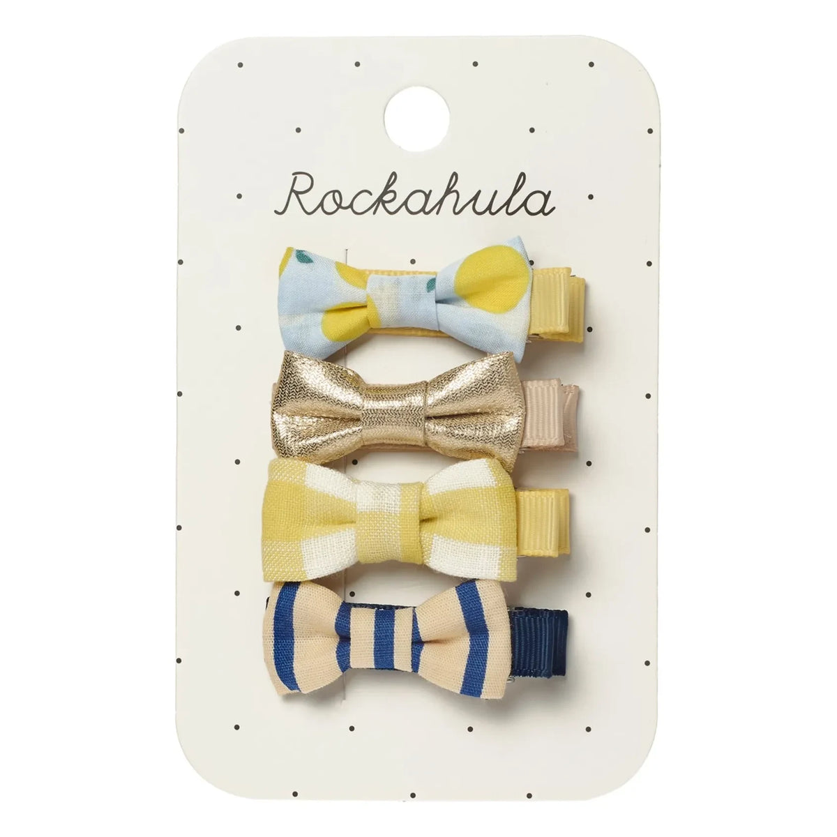 Rockahula Kids - Set of 4 Lemon Bow Hair Clips | Yellow