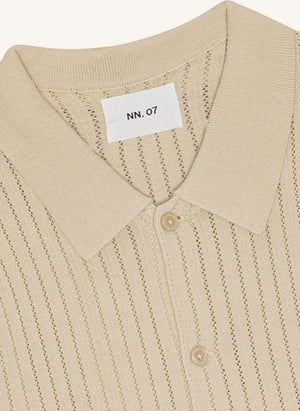 NN.07 - Troels file polo shirt 6561 | Ecru