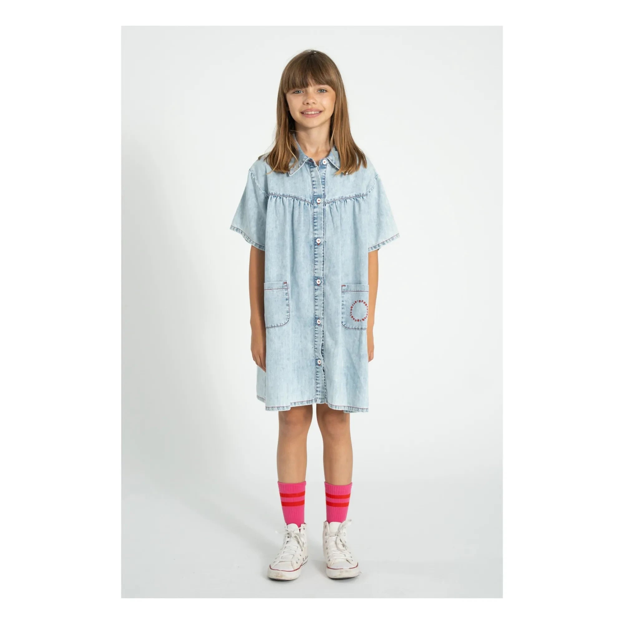 Piupiuchick - Denim Dress | Light Blue