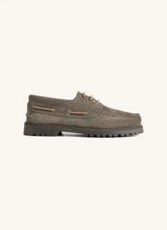 Garment Project - Ollie Suede Boat Shoe | Dark Grey
