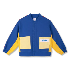 Wynken - Organic Cotton Contrast Bomber | Dark Blue