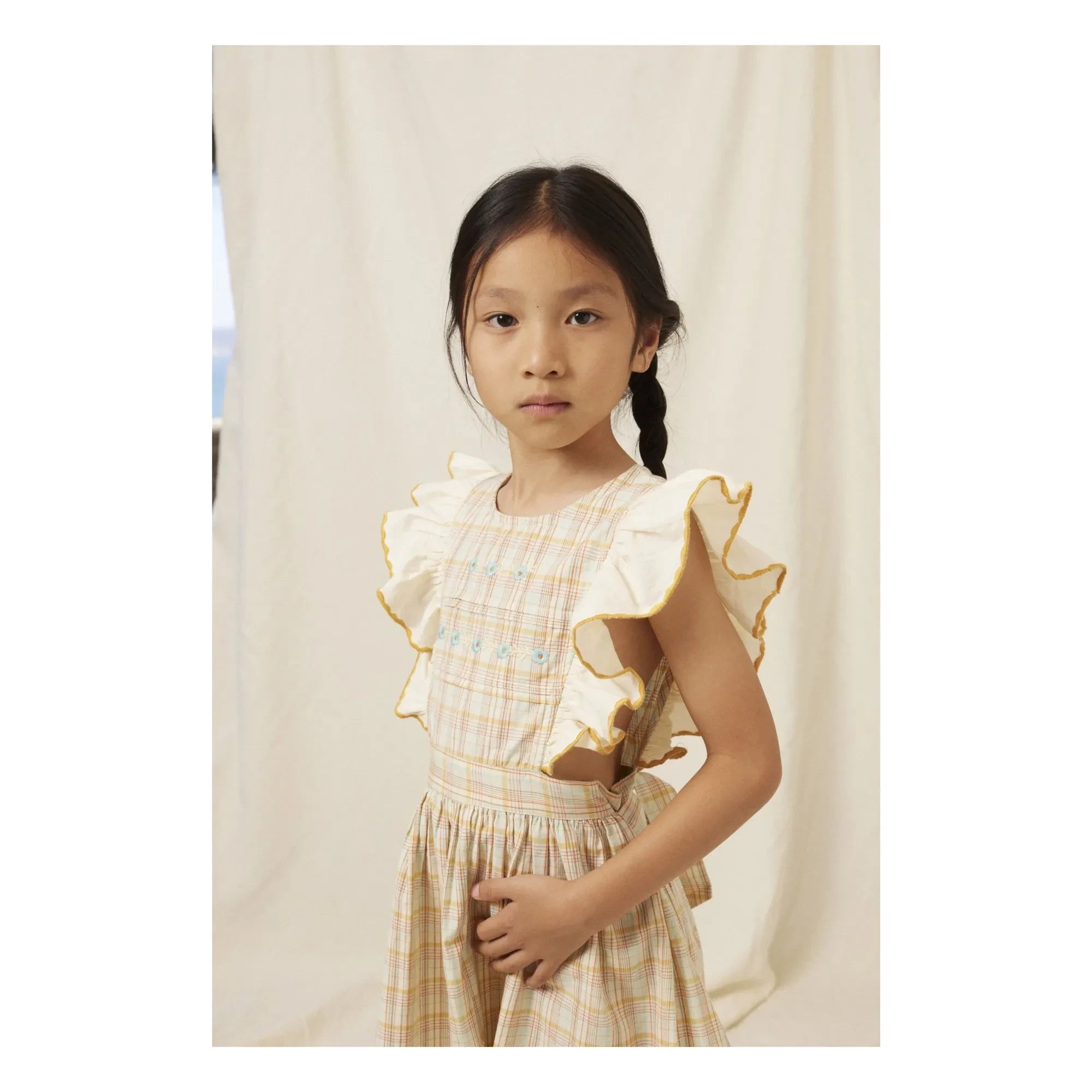 Bebe Organic - Giulia organic cotton ruffled dress | Ochre
