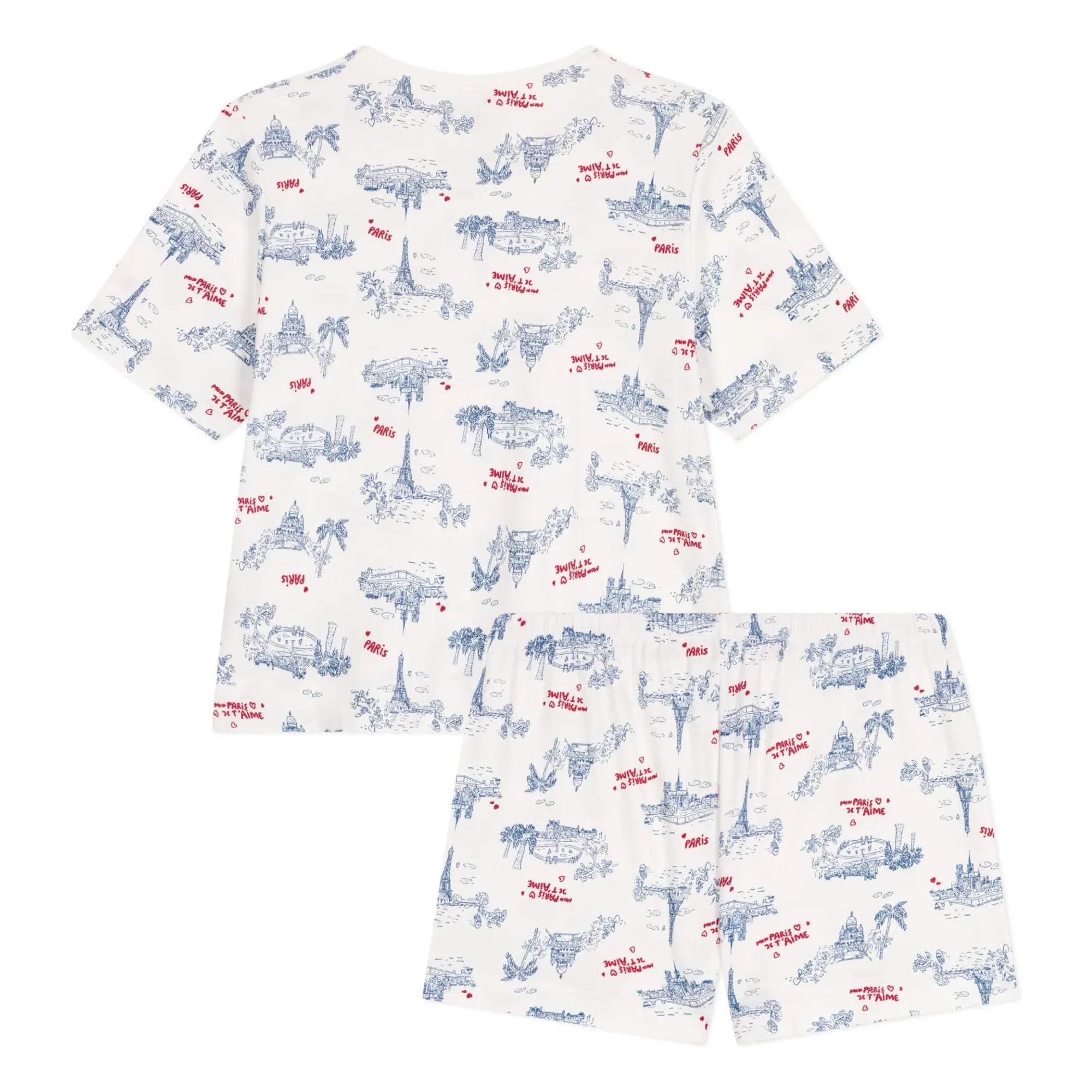 Petit Bateau - Broken Organic Cotton Pajama Shorts | Ecru