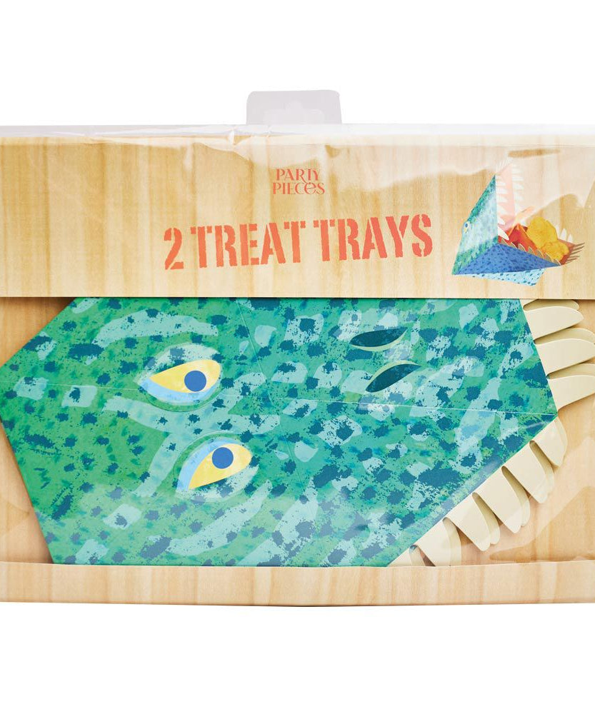 Party Pieces - Kaşif Dino Kağıt Parti İkram Tepsisi-Dinossi