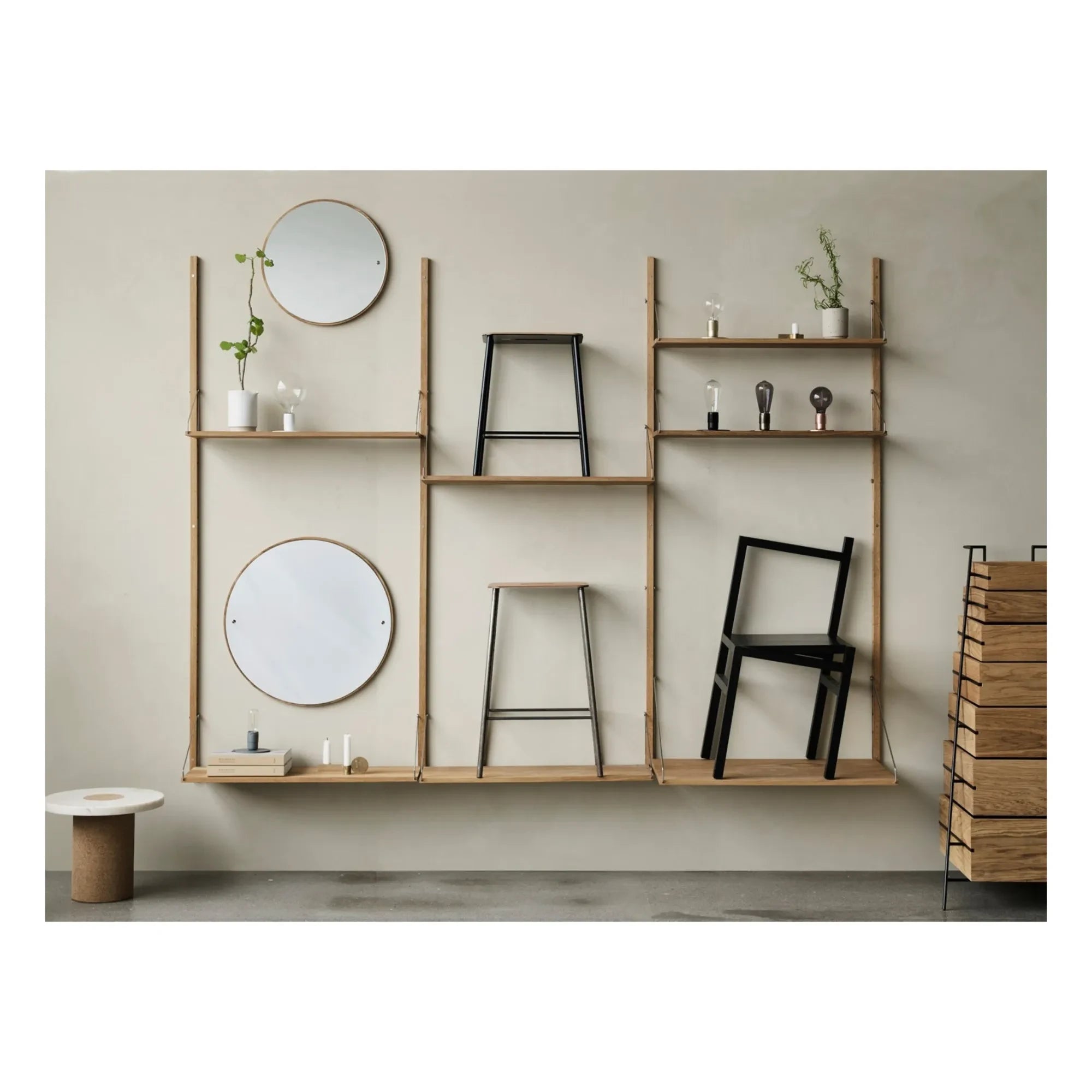 Frama - Round CM1 Wooden Mirror | Oak