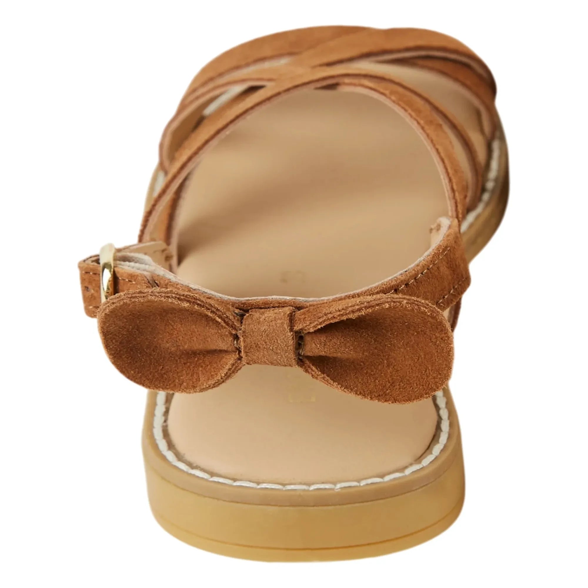 Emile et Ida - Leather Cross-Strap Sandals | Camel