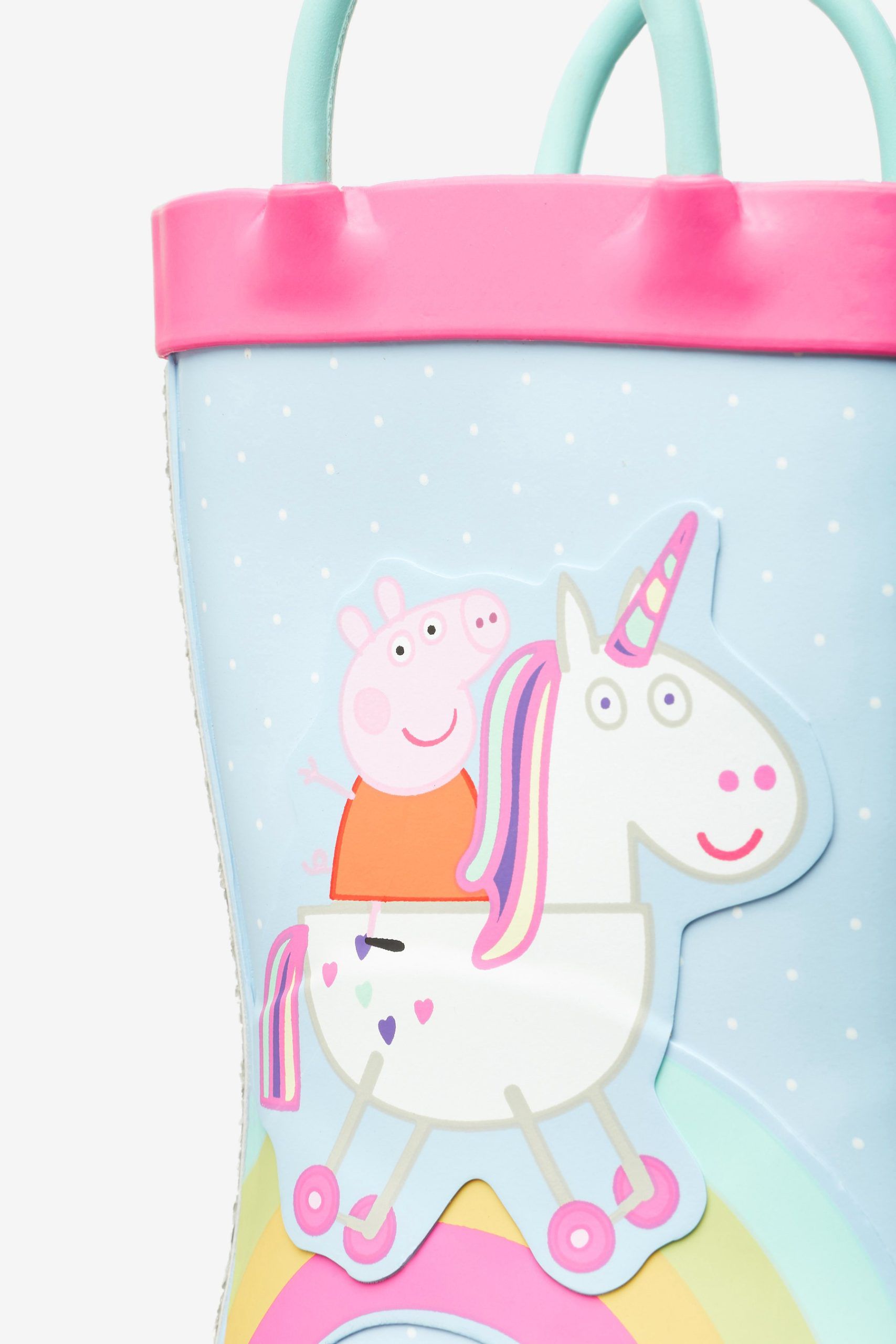 Dinossi - Peppa Pig Yumuşak Tabanlı Kız Çocuk Yağmur Çizmesi - 19-Dinossi