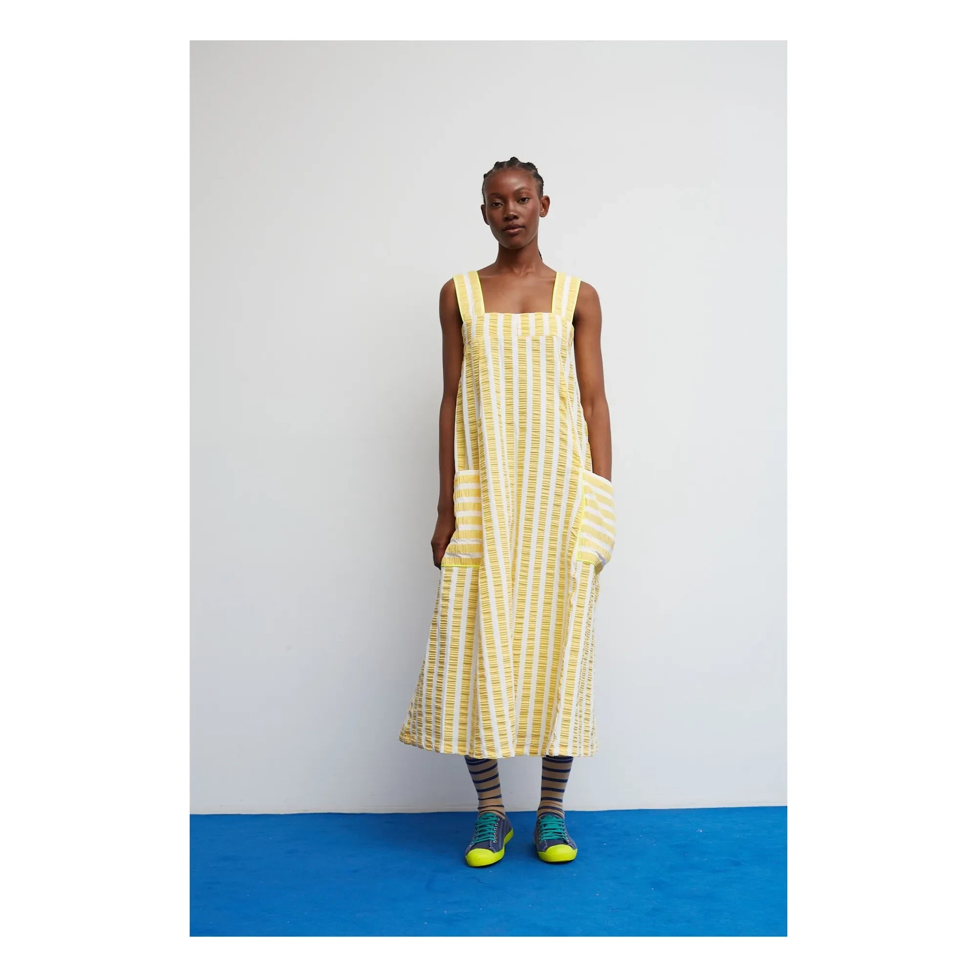 Dr Bloom - Lemon Yellow Striped Dress
