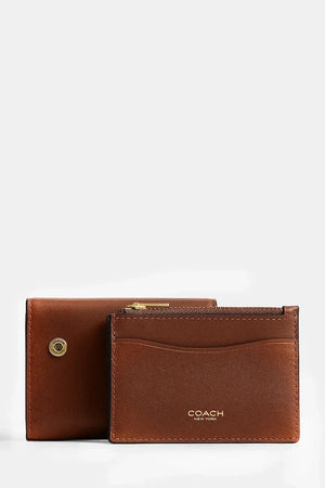 Coach kadın pasaport kılıfı, deri Essential Card Holder Wallet