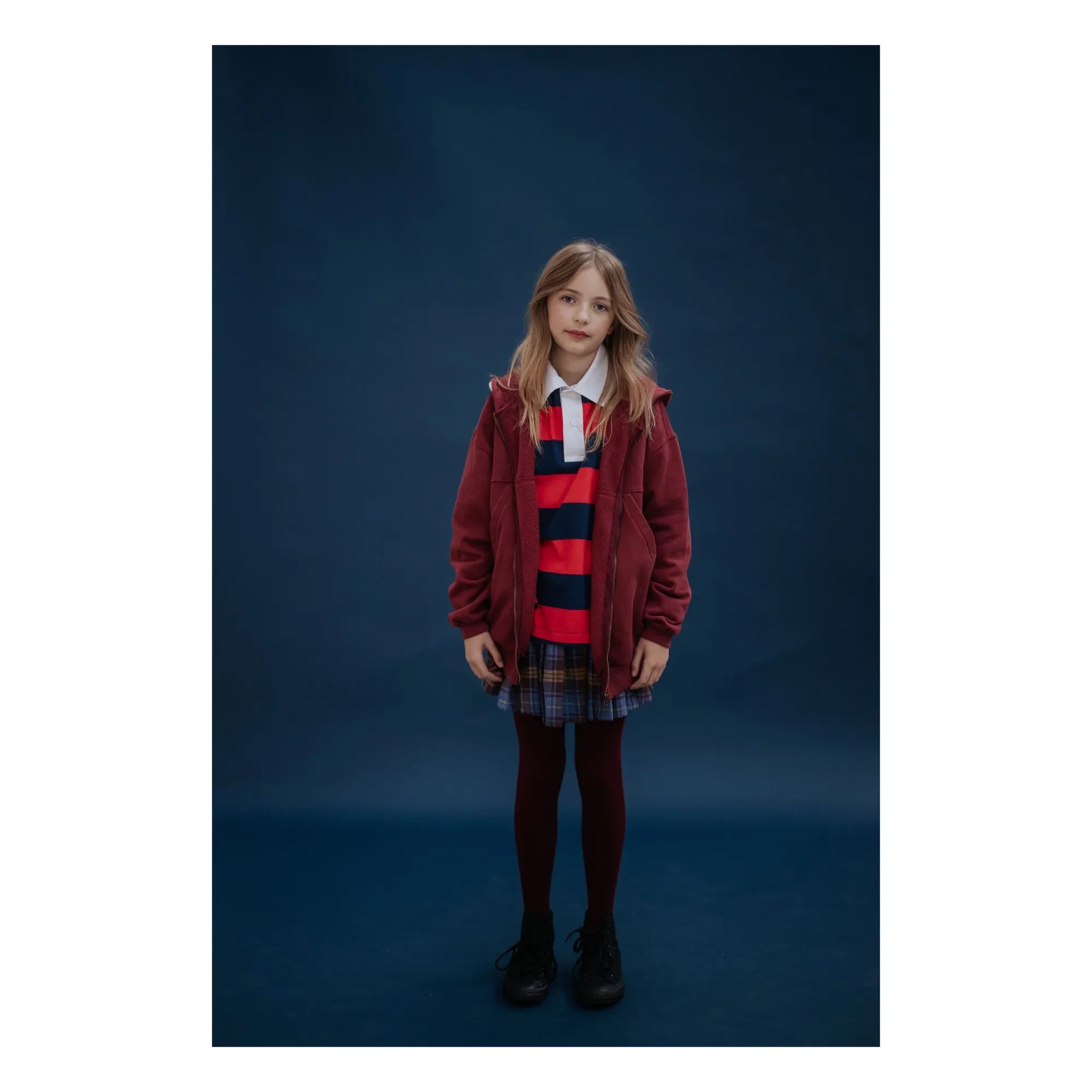 Repose AMS - Organic Cotton Zip-up Sweatshirt | Burgundy