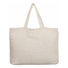 Haomy - Piana II plaid tote bag | Linen