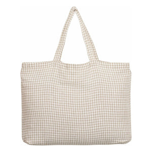 Haomy - Piana II plaid tote bag | Linen