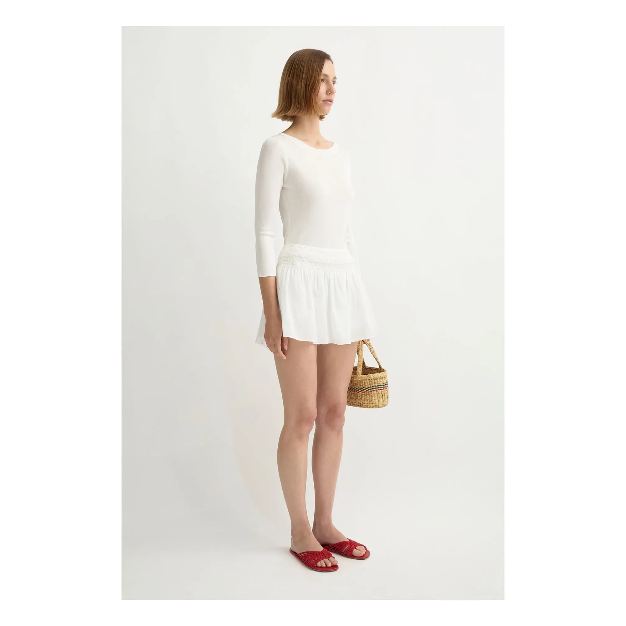 Posse - Danielle Cotton Mini Skirt | White