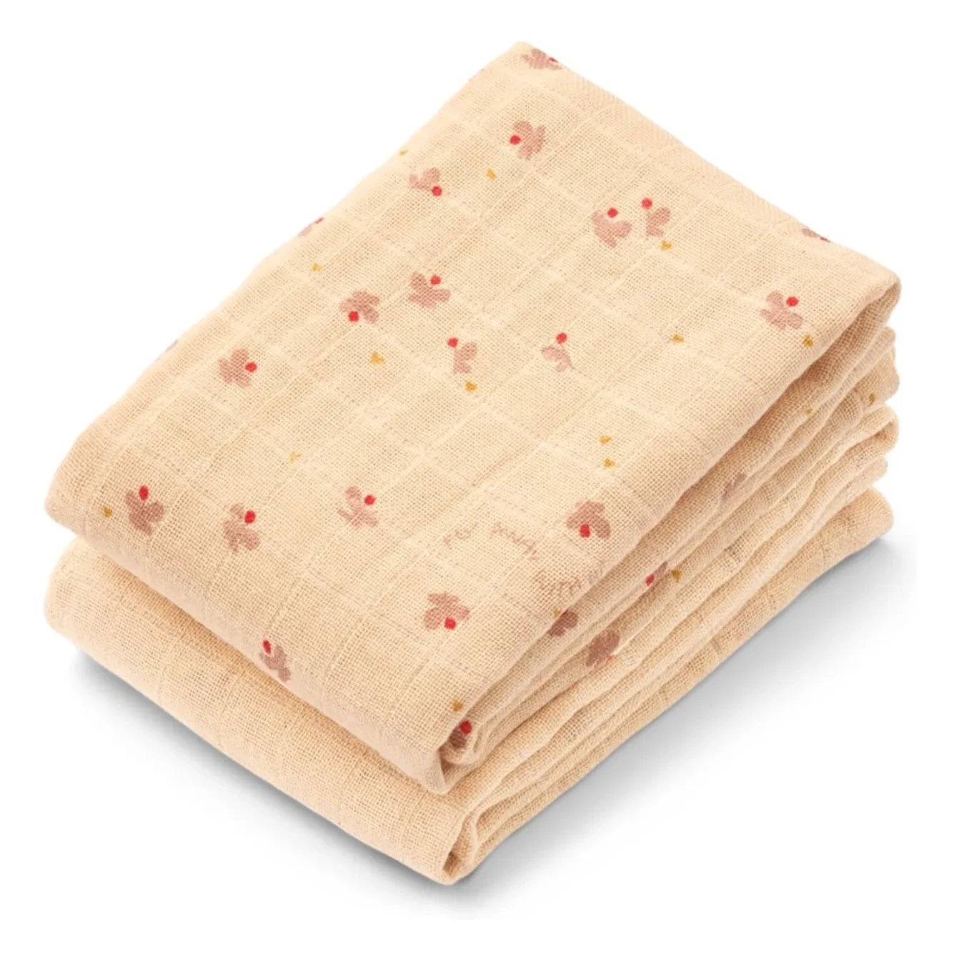 Liewood - Lewis Organic Cotton Cloths - 2-Pack | Mini Butterfly/Apple Blossom