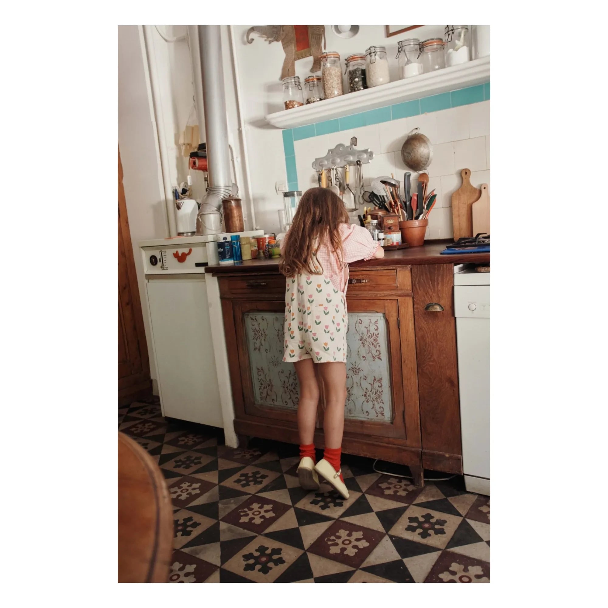 Emile et Ida - Tulip Shorts Overalls | Cream