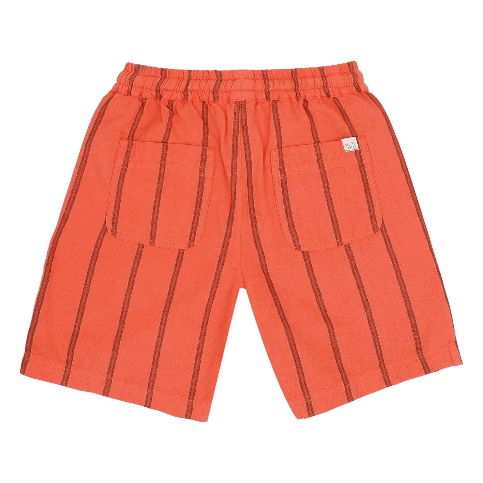 Jenest - Knox Striped Organic Cotton Shorts | Red