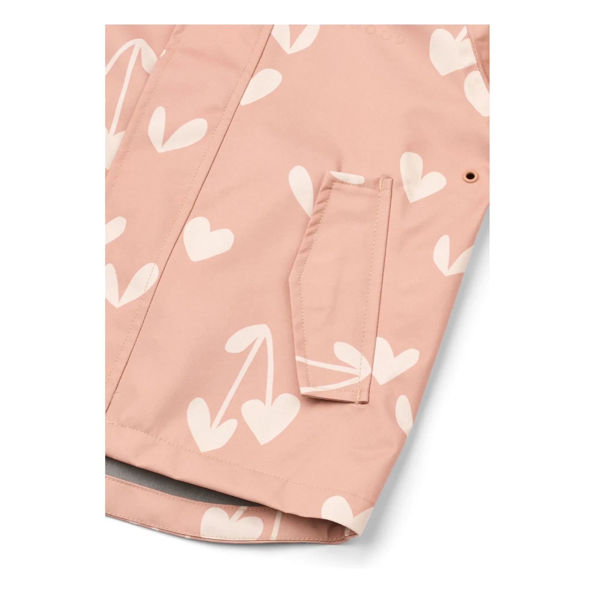 Liewood - Pedia Coeurs Recycled Fiber Rain Set | Soft Pink