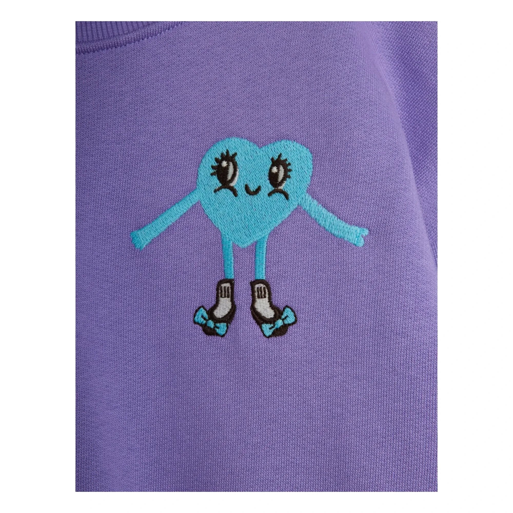 Mini Rodini - Sweat Heart Organik Pamuk | Mor