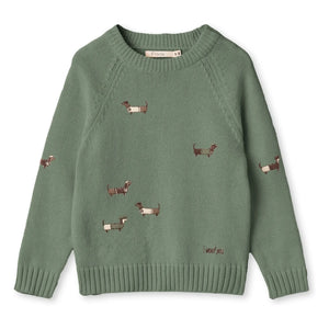 Fliink - Mahdi Dogs Organic Cotton Sweater | Sea Green