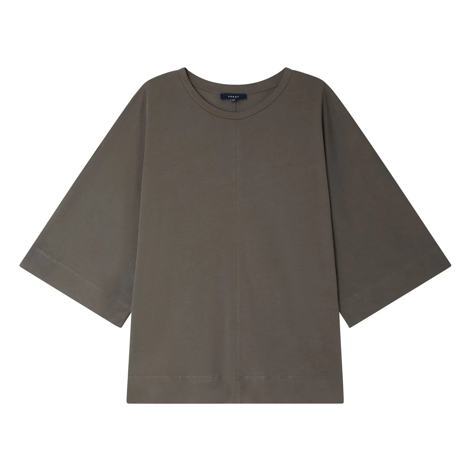 Soeur - Helsinki Cotton T-Shirt | Dark Gray