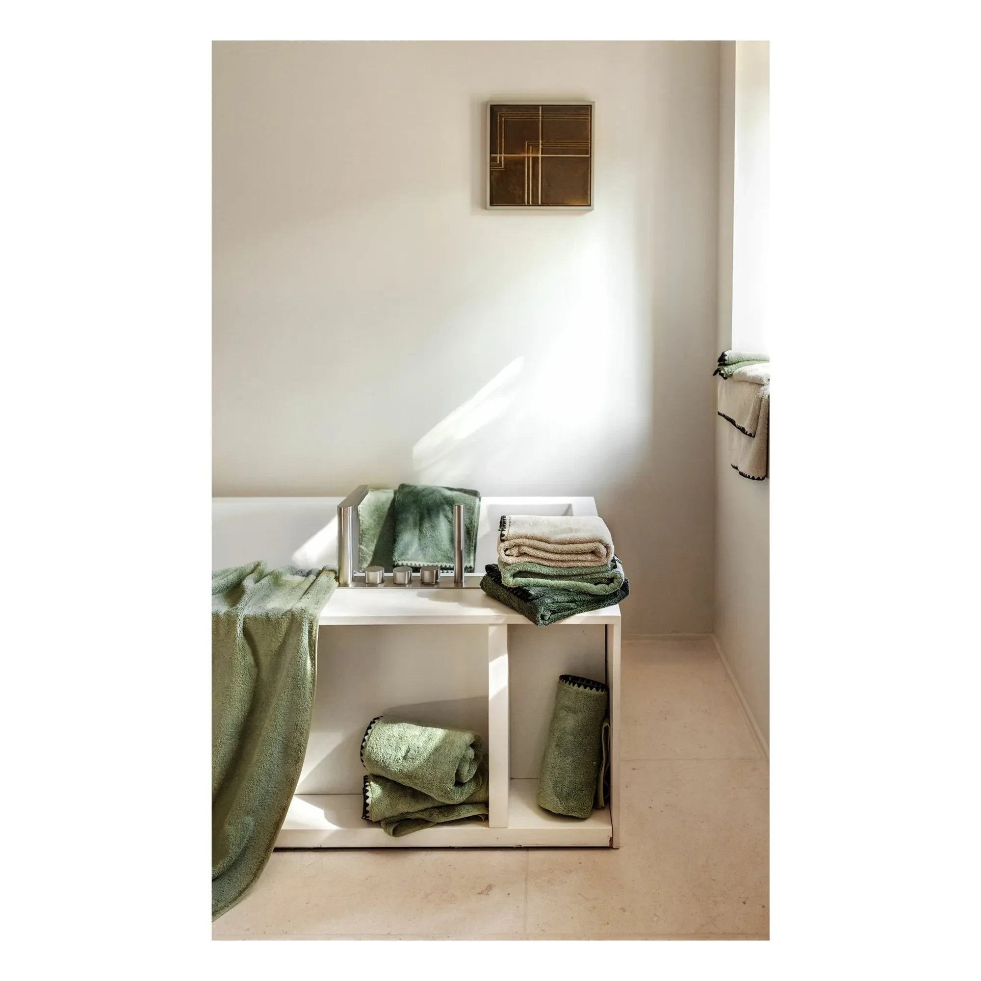 Haomy - Issey cotton bath towel | Almond green