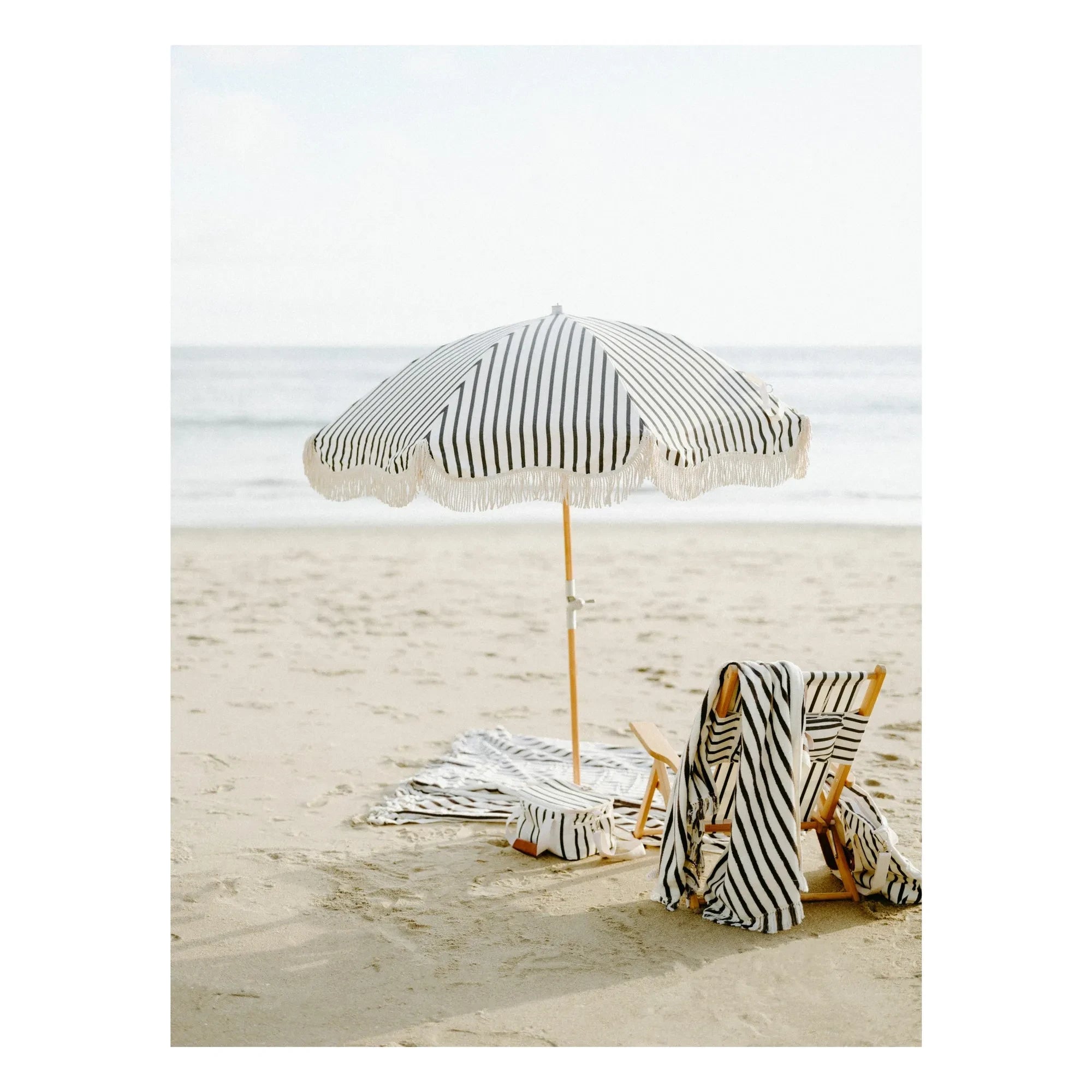 Business & Pleasure Co. - Premium Fringed Sun Umbrella | Black
