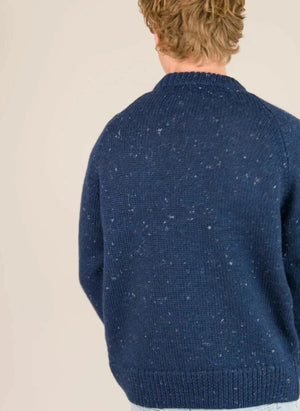 Origin Knitwear - Raglan Thick Wool Sweater | Dark Blue