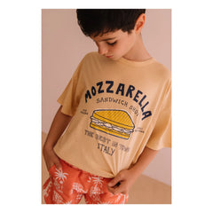 We Are Kids - Dylan Mozzarella Organic Cotton T-shirt | Beige