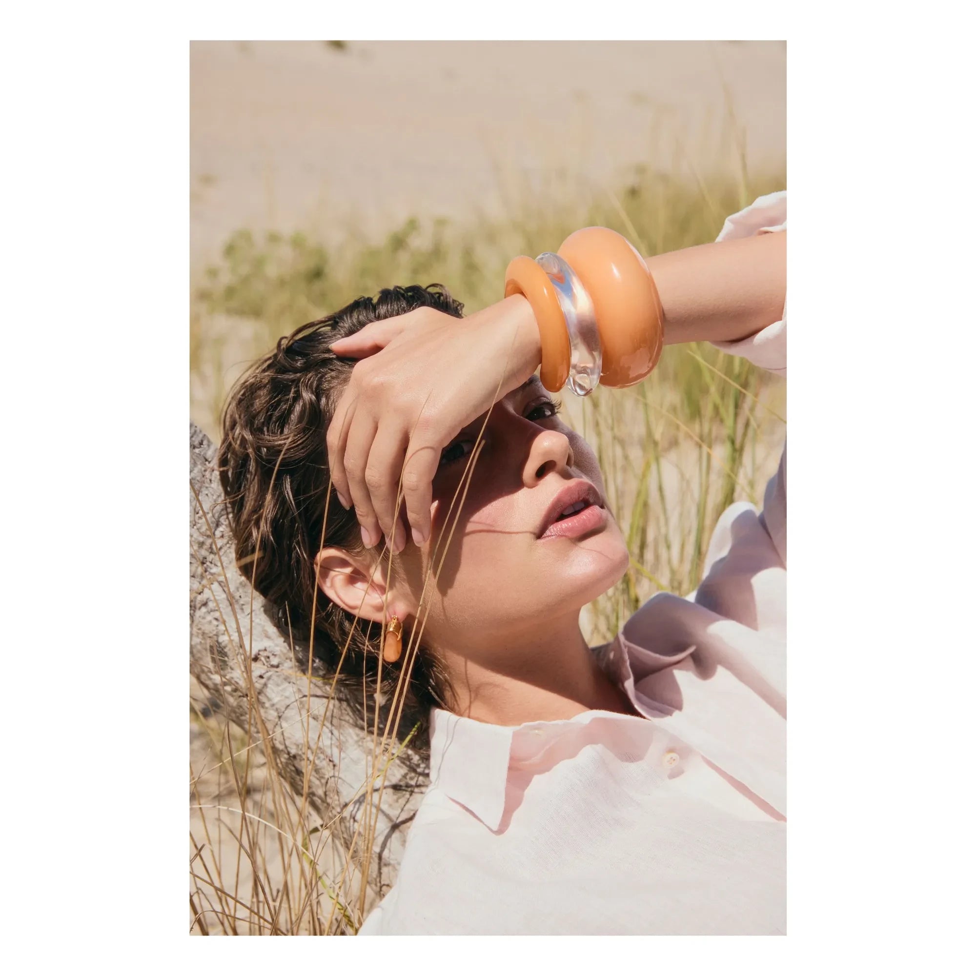 Lizzie Fortunato - Mini Organic Earrings | Tangerine