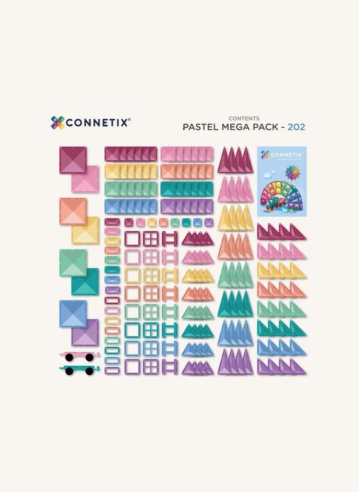 Connetix - Mega Package - 202 pieces | Pastel